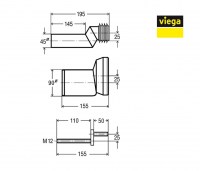 MEDIDAS KIT CONEXION COMPENSACION ALTURA INODORO SUSPENDIDO VIEGA